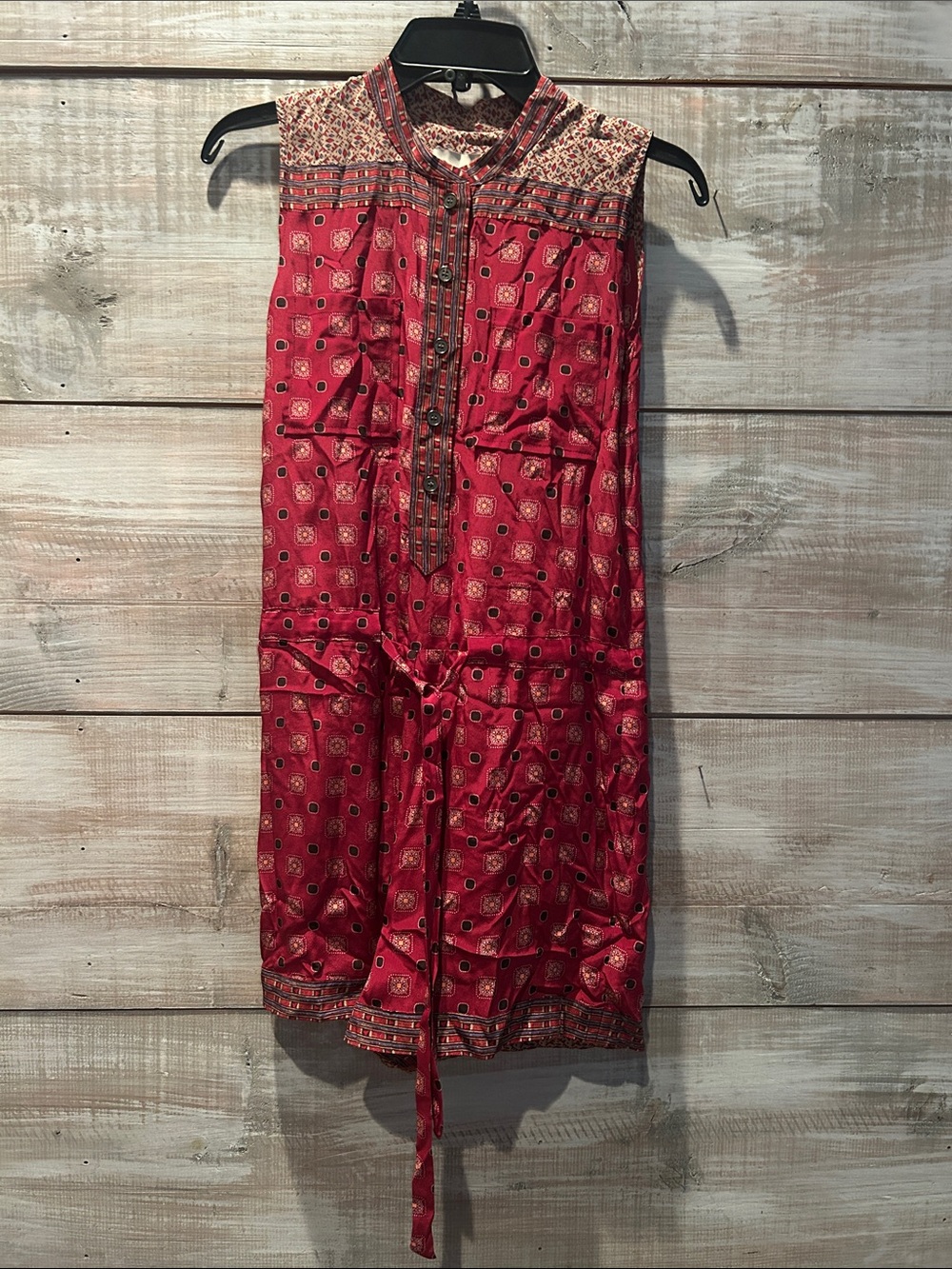 NWOT Sea New York size 2 red patterned boho romper